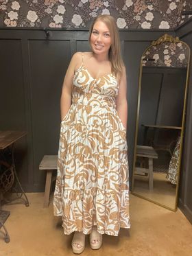 Tropical Tan Dress