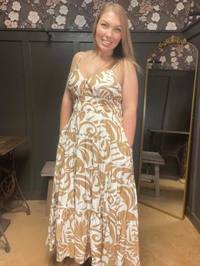 Tropical Tan Dress Rustic Roots Tropical Tan Dress Rustic Roots