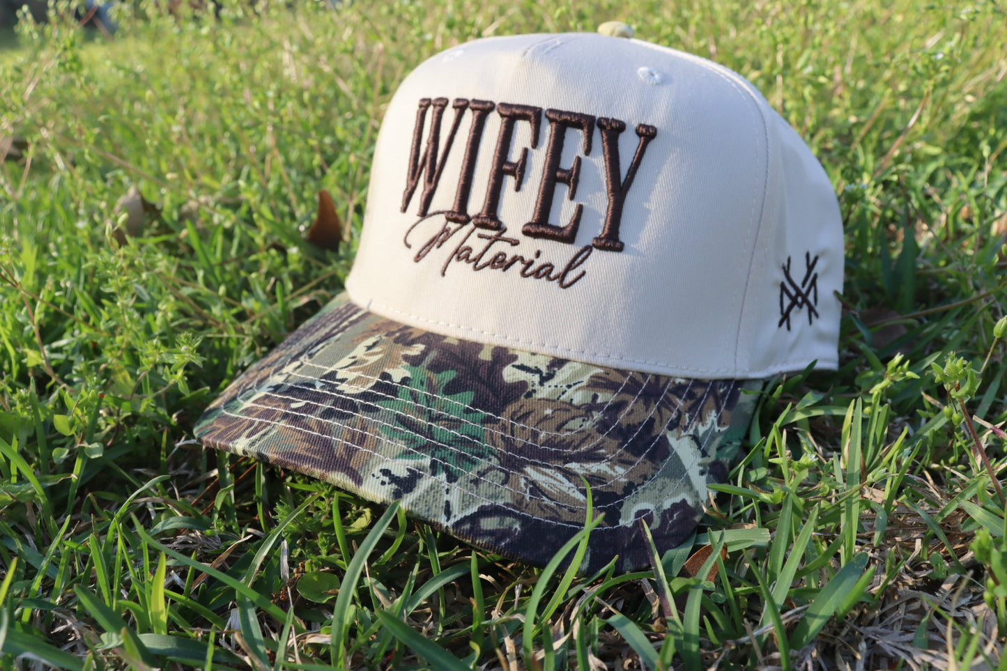Wifey Material Camo Hat