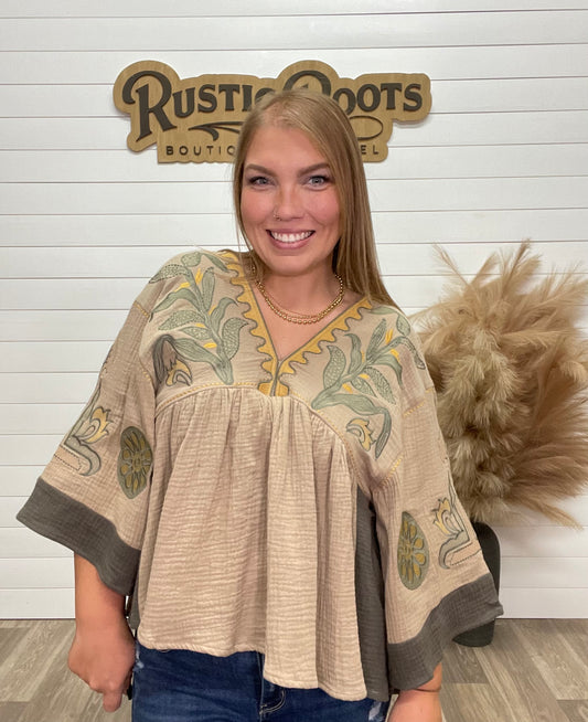 Effortlessly Beautiful Top-Olive