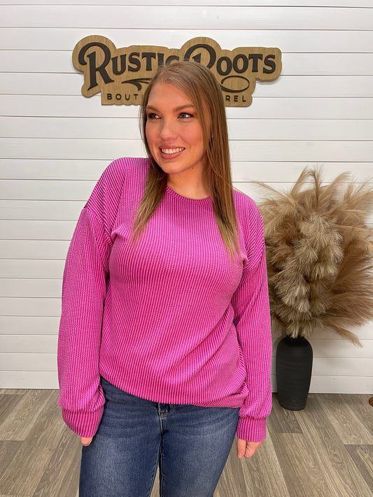 You’re My Sweetheart Top - Magenta