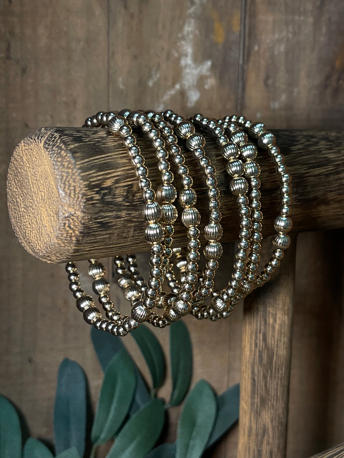 Large Accent & Small Gold Bead