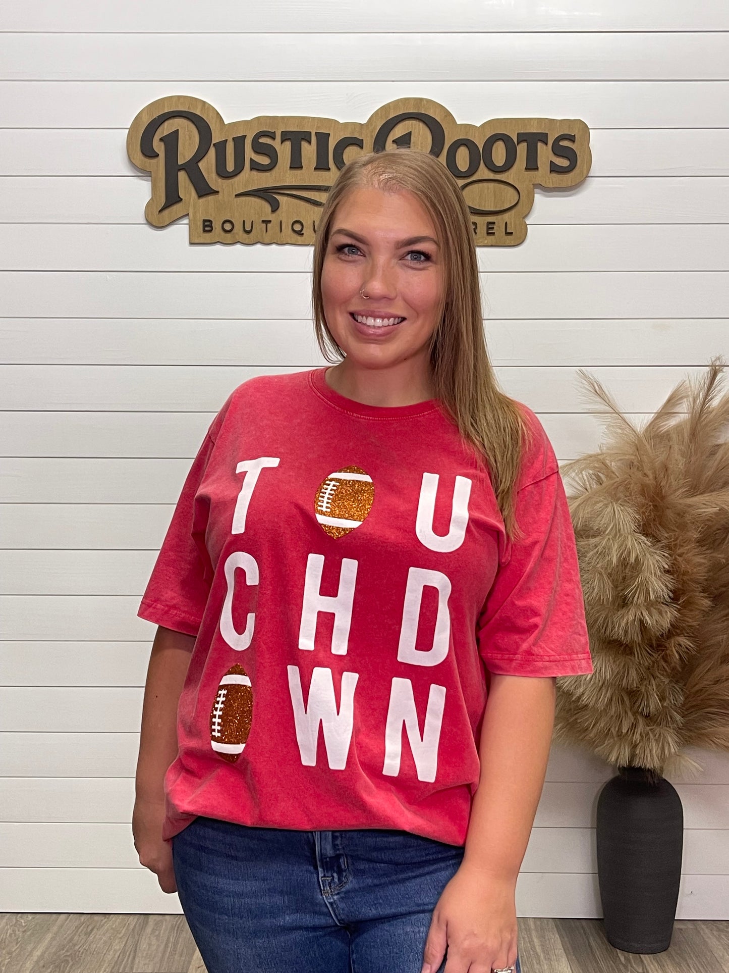 Red Touchdown Tee