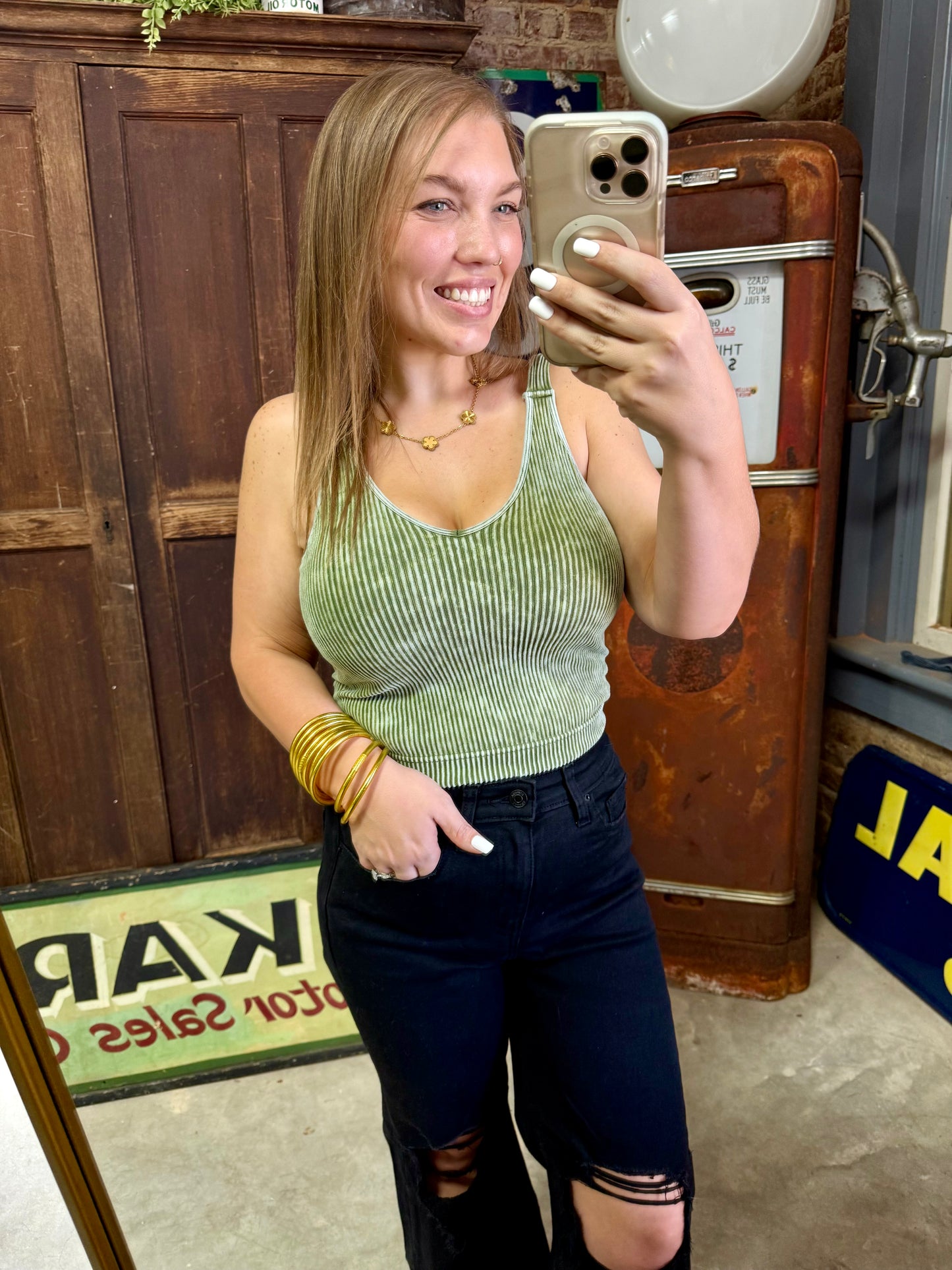 Best Of The Best Layering Tank - Olive