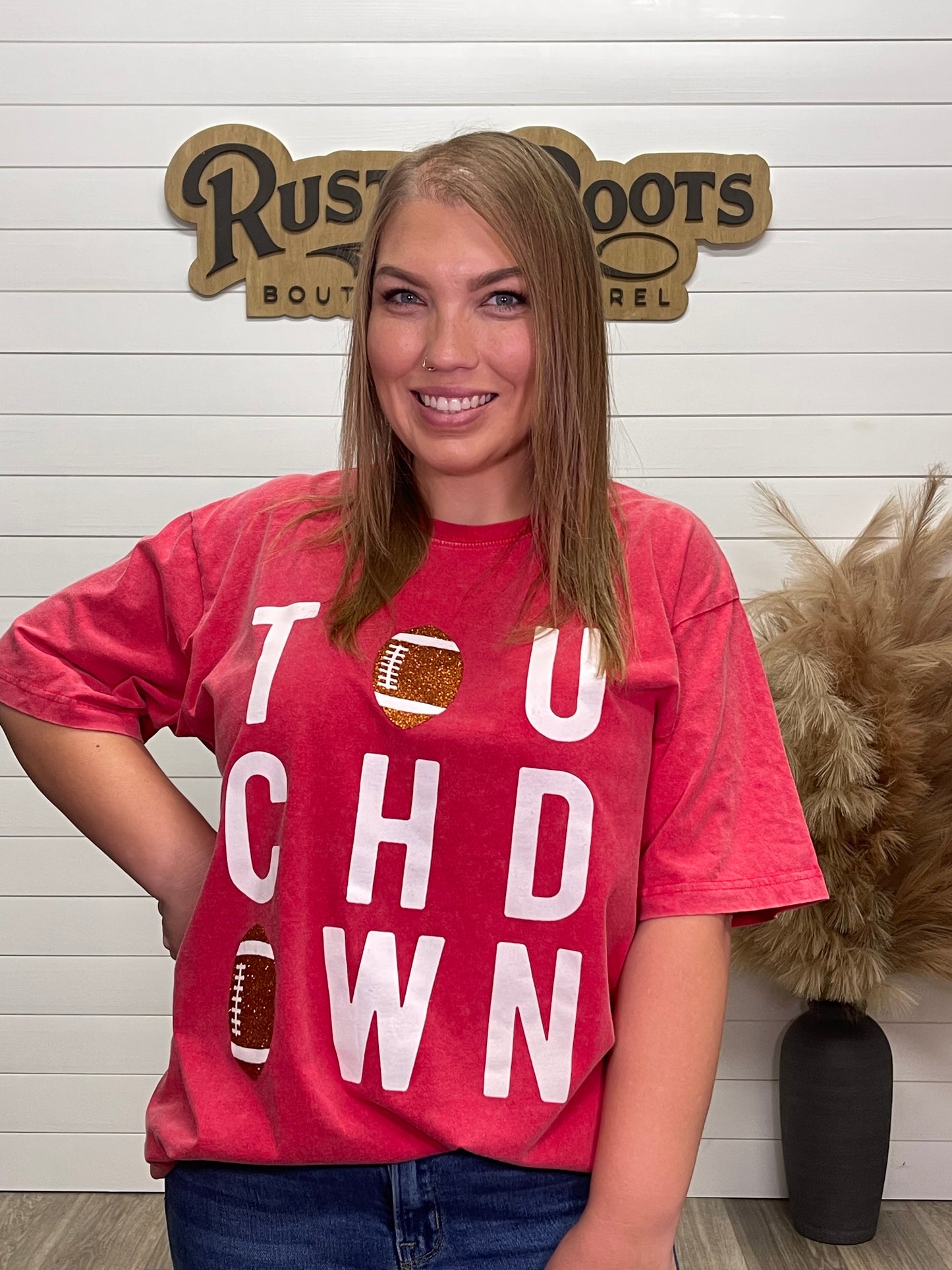 Red Touchdown Tee